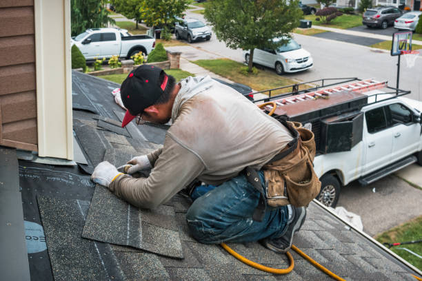 Professional Flat Roof Repair technician working in Berne, IN